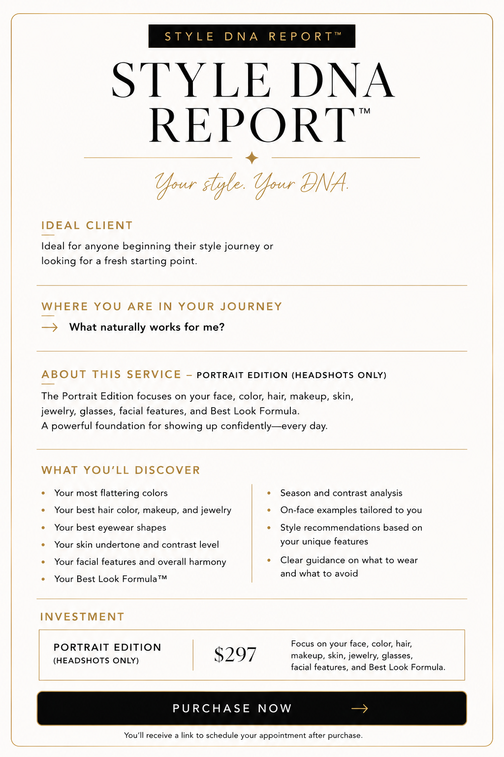 The Style DNA Report™ – Portrait Edition